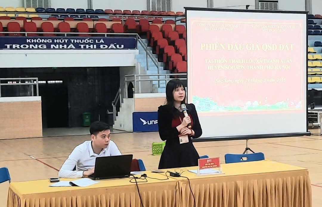 Đấu giá đất tại Sóc Sơn: Giá trúng cao nhất 120,6 triệu đồng/m2