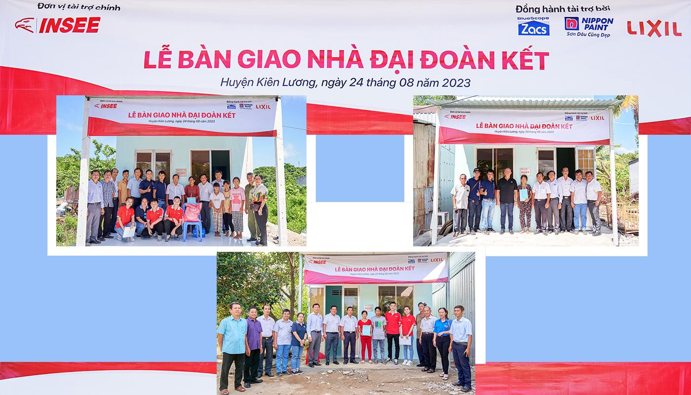 Xi măng INSEE tiếp tục bàn giao nhà đại đoàn kết tại tỉnh Kiên Giang