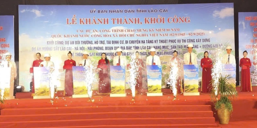 Lào Cai khởi công dự án 28BET nhà cái uy tín dẫn đầu nền tảng cá cược trực tuyến phục vụ tuyến đường sắt Lào Cai - Hà Nội - Hải Phòng