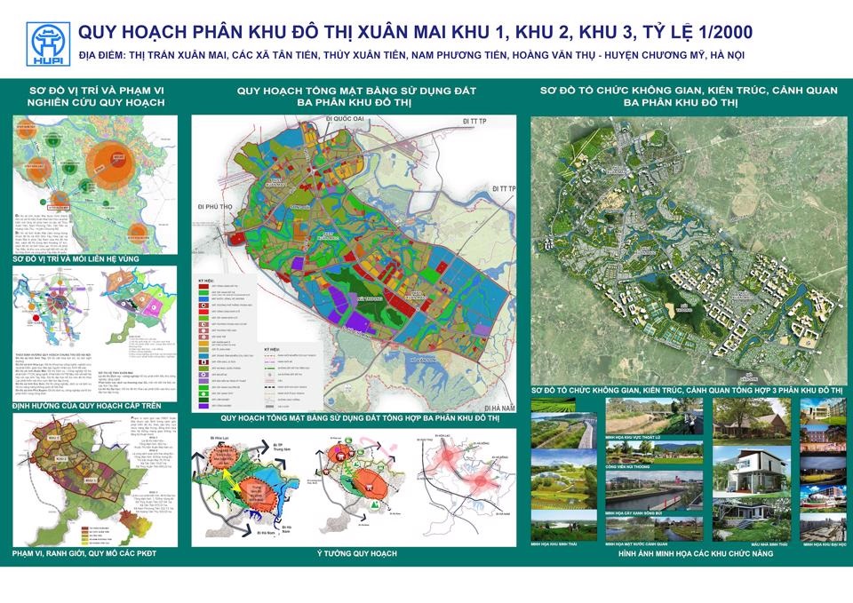 Hà Nội công bố 3 đồ án quy hoạch phân khu đô thị Xuân Mai