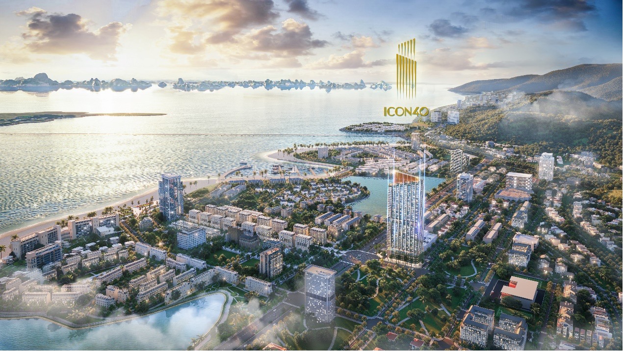 Chính thức cất nóc Tòa tháp căn hộ cao cấp ICON40 tại Hạ Long 