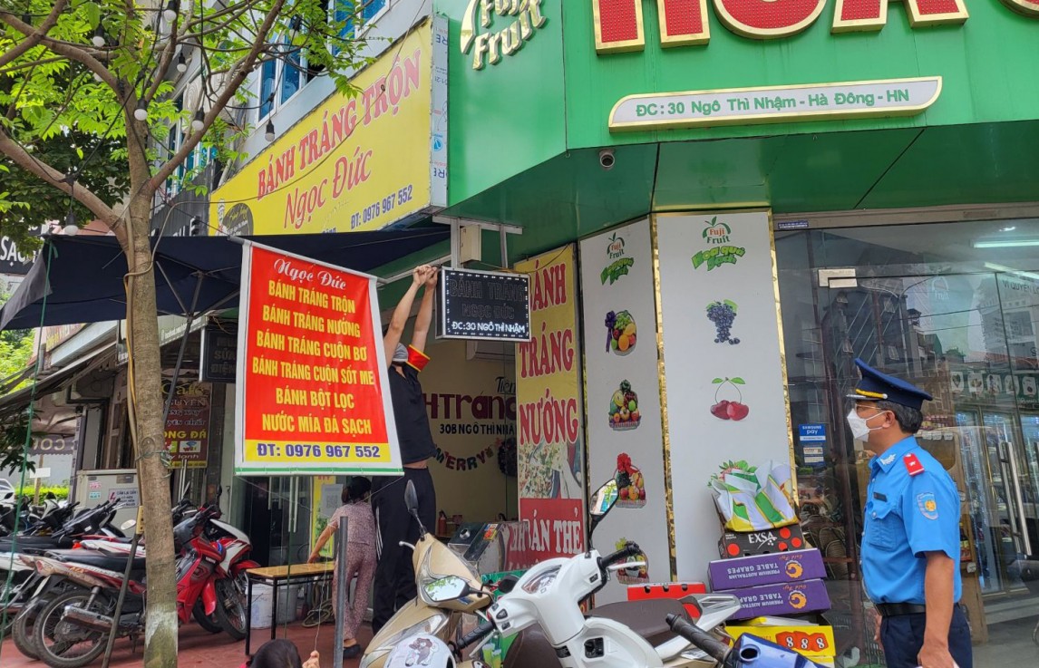 Phường Hà Cầu kiên quyết ngăn chặn tái diễn vi phạm trật tự đô thị