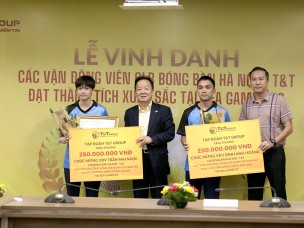 Tập đoàn T&T Group thưởng hơn 1 tỷ đồng cho kỳ tích bóng bàn Việt Nam tại SEA Games 32